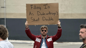 Ryan Gosling teams up with Dude with Sign